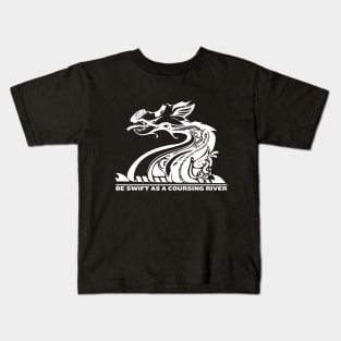 Swift as a coursing river (White ink) Kids T-Shirt